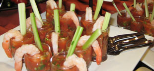 Bloody mary shrimp cocktails